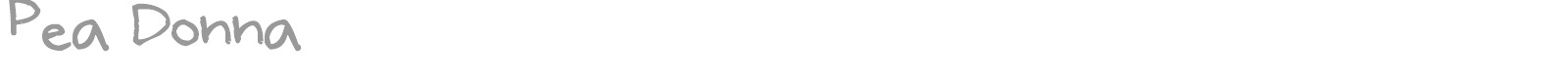 Pea Donna font preview