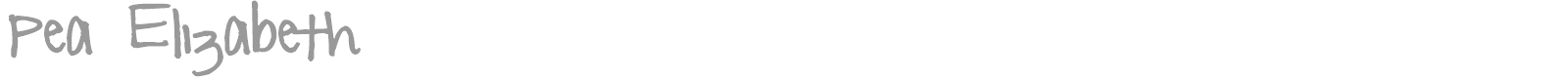Pea Elizabeth font preview