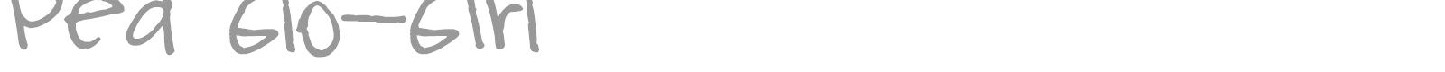 Pea Glo-Girl font preview