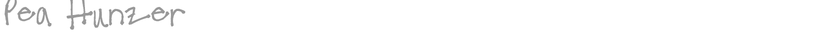 Pea Hunzer font preview