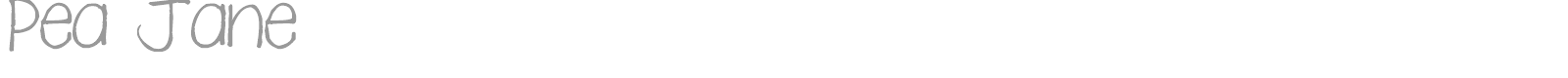 Pea Jane font preview