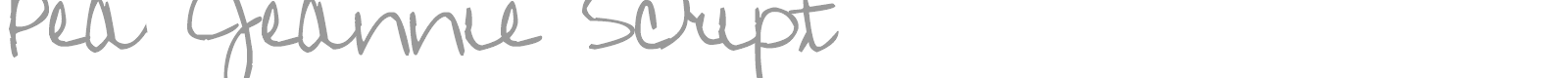 Pea Jeannie Script font preview