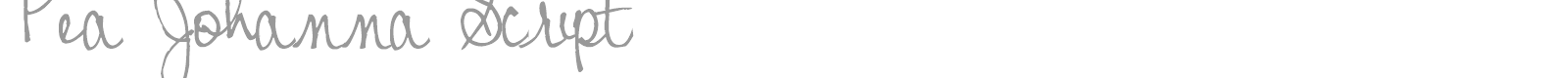 Pea Johanna Script font preview