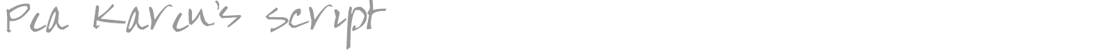 Pea Karen's Script font preview