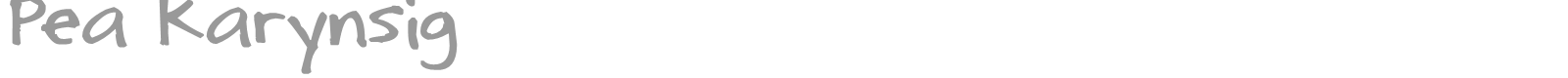 Pea Karynsig font preview