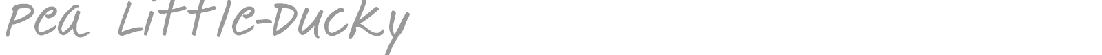 Pea Little-Ducky font preview