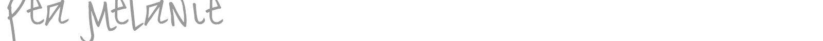 Pea Melanie font preview
