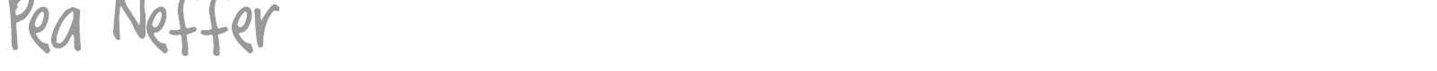 Pea Neffer font preview