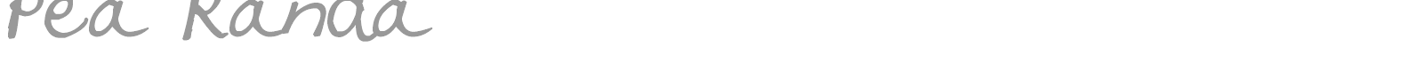 Pea Randa font preview