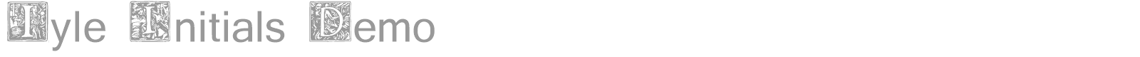 Pyle Initials Demo font preview