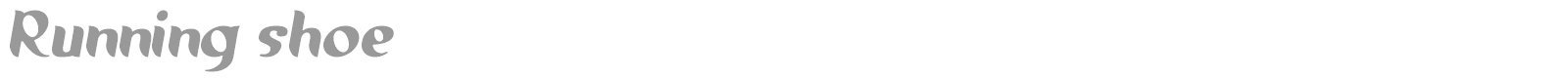Running Shoe font preview