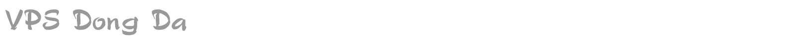 VPS Dong Da font preview