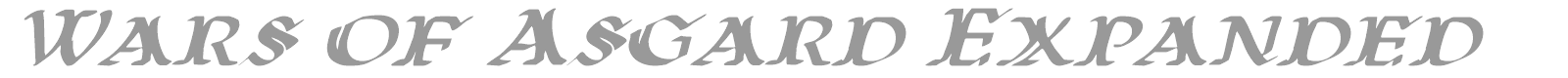 Wars of Asgard Expanded Italic font preview