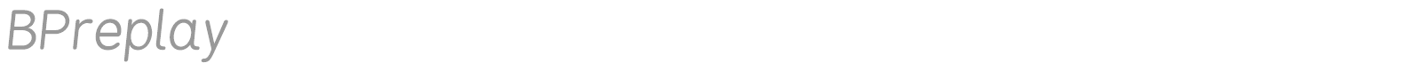BP Replay font preview