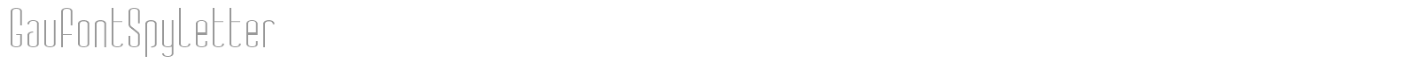 GauFontSpyLetter font preview