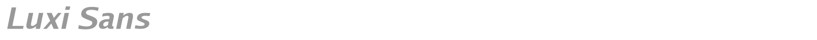 Luxi Sans font preview