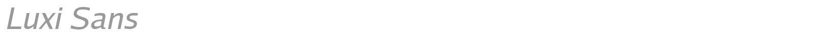 Luxi Sans font preview