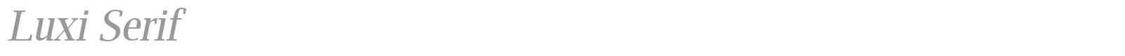 Luxi Serif font preview