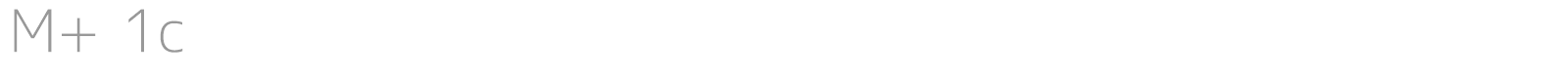 M+ 1c font preview