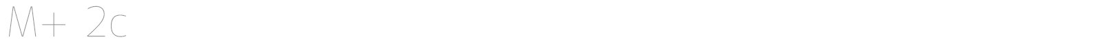 M+ 2c font preview