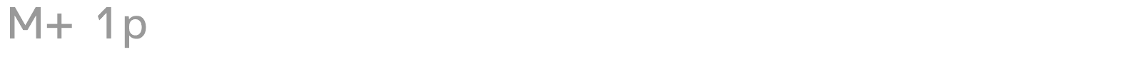M+ 2p font preview