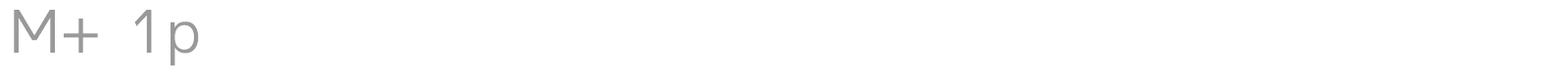 M+ 2p font preview