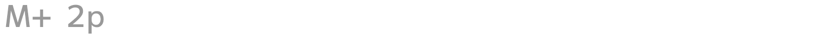 M+ 2p font preview