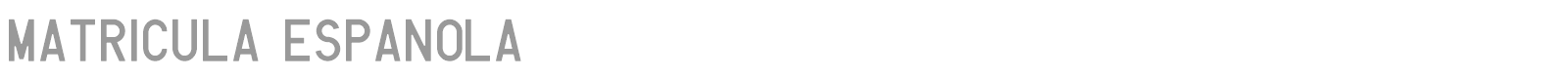 Matricula Espanola font preview
