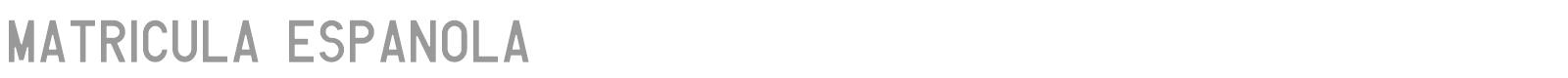 Matricula Espanola font preview