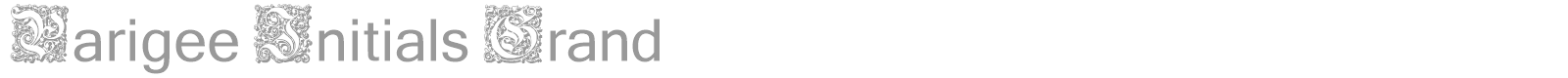 Parigee Initials Simple font preview