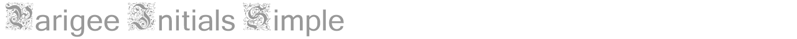 Parigee Initials Simple font preview