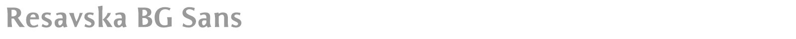 Resavska BG Sans font preview