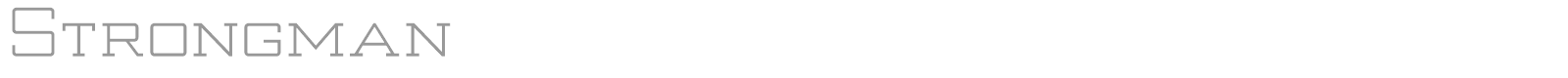 Strongman font preview