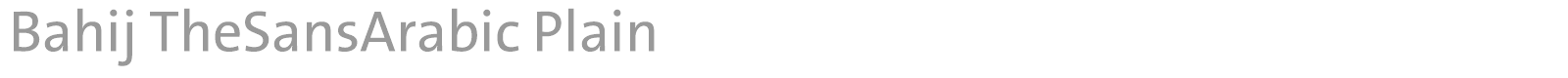 Bahij TheSansArabic Plain font preview