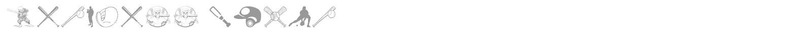 Baseball Icons font preview