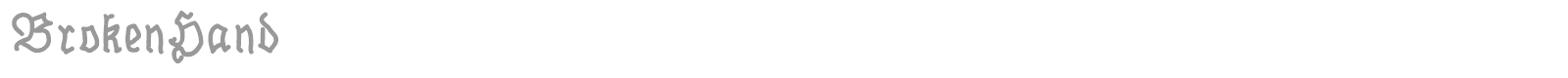 BrokenHand font preview