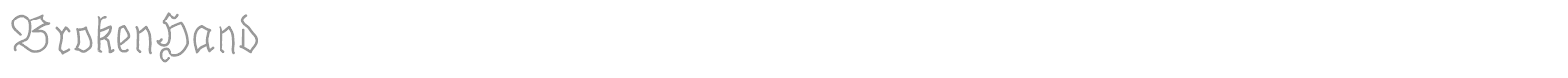BrokenHand font preview