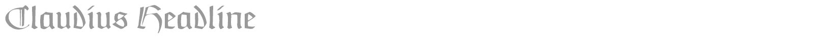 Claudius Headline font preview