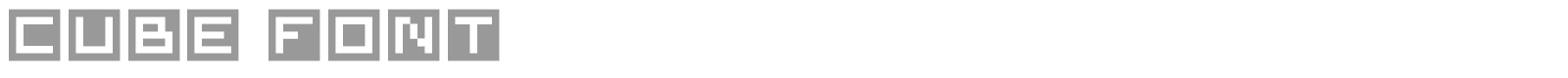 Cube Font font preview