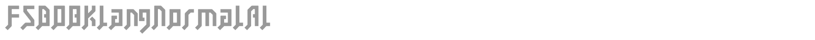 FSB08KlangStencilKt font preview