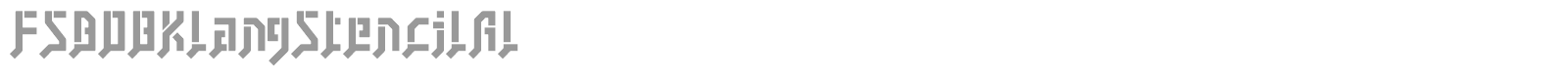 FSB08KlangStencilKt font preview