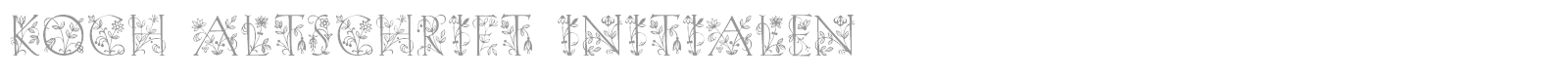 Koch Altschrift Initialen font preview