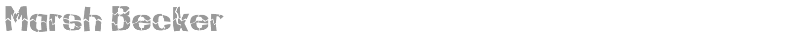Marsh Becker font preview
