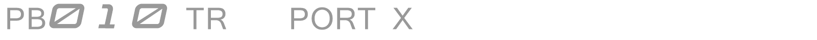 PB010 TRANSPORT X font preview