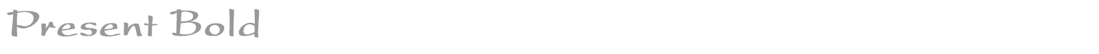 Present Bold font preview