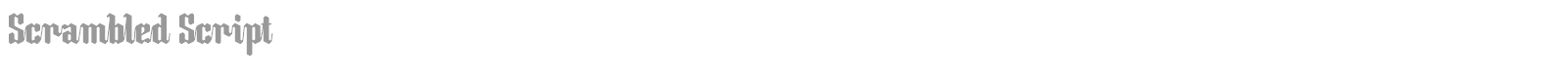 Scrambled Script font preview