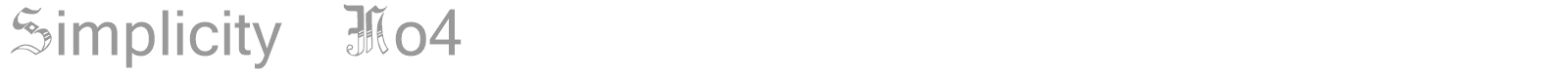 Simplicity No4 font preview