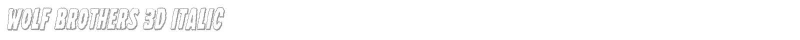 Wolf Brothers Staggered Italic font preview