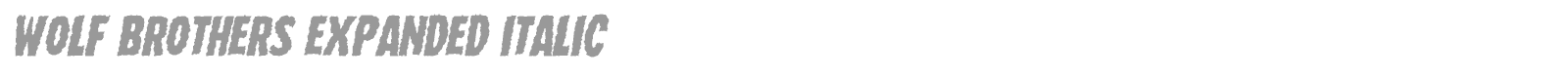 Wolf Brothers Staggered Italic font preview