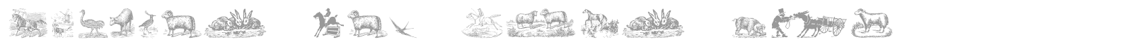 Animals Old Cuts Two font preview